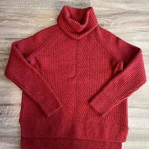 Madewell Turtleneck Long Sleeve Sweater Red Size Small